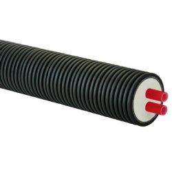 Kulvertrør varme PexFlex PLUS 25+25/125 mm DUO PN6, Rauheat