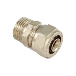 Pexal Alupex-kobling med klemring, rett utvendig, 26 mm x 1"