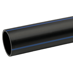 PEH Trykkrør PN16 blå stripe 140x12,7 mm (6 m), Pipelife