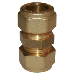 Skjøteunion 2 kuplinger messing 42 mm x 42 mm