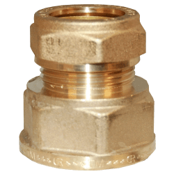 Union 1 kupling x innvendig messing 15 mm x 3/8"