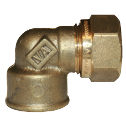 Albue 1 kupling x innvendig messing 10 mm x 1/2"