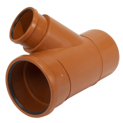 Grenrør 45° m/2 muffer PP 315 mm x 200 mm, Pipelife