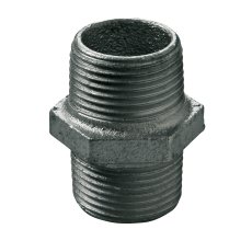 Ansatsnippel sort adusert utvendig 1 1/4"