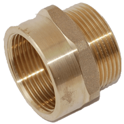 Nippelmuffe messing innvendig x utvendig 1 1/4" x 1", Isiflo