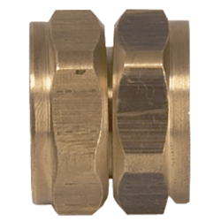 Dobbelmutter messing 22 mm, Vatette