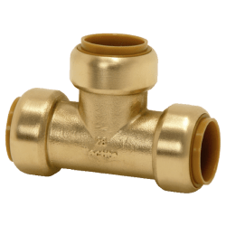 T-rør 3 muffer messing 12 mm x 12 mm x 12 mm, Tectite