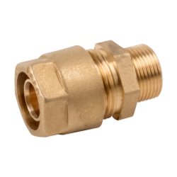 Pexal Alupex-kobling med klemring, rett utvendig, 32 mm x 1"