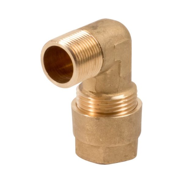 Zoom bilde av Pexal Alupex-kobling med klemring, vinkel utvendig 32 mm x 1"