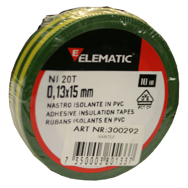 Zoom bilde av Merketape gul/grønn 15 mm (10 m), Amiga