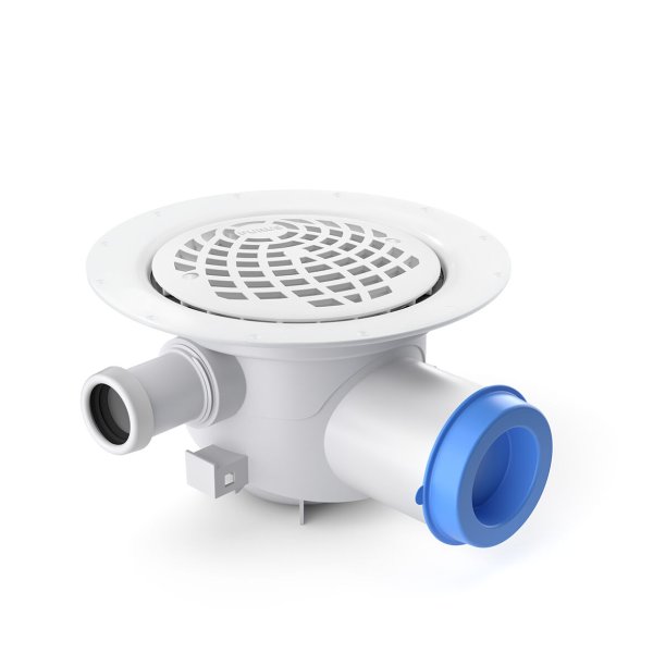 Zoom bilde av Gulvsluk Våke med sideutløp og 3 ekstra innløp 75 mm, Purus