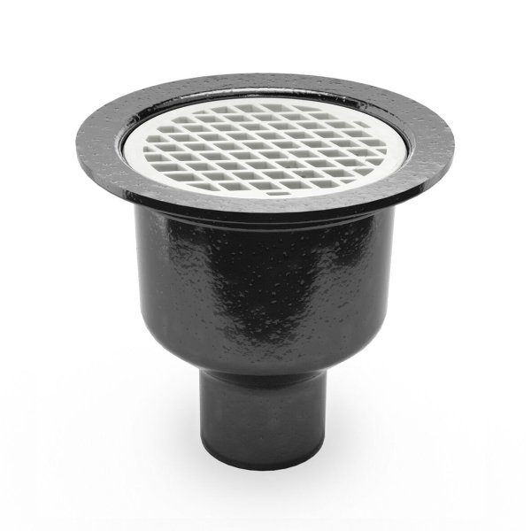 Zoom bilde av Gulvsluk støpejern støpejern Heavy 110 E med bunnutløp 110 mm, Purus