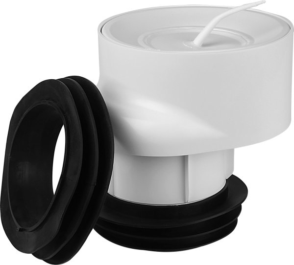 Zoom bilde av Klosettstuss med WC mansjett, hvit Falu. 30mm Høyde 145 mm, Ø110/118mm