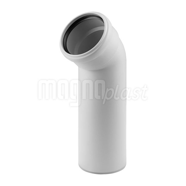 Zoom bilde av Bend langt 45° m/1 muffe PP 110 mm, Skolan safe