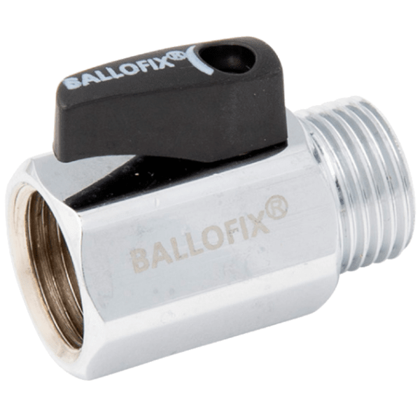 Zoom bilde av Kuleventil med grep forkrommet innvendig x utvendig 1/2", Ballofix