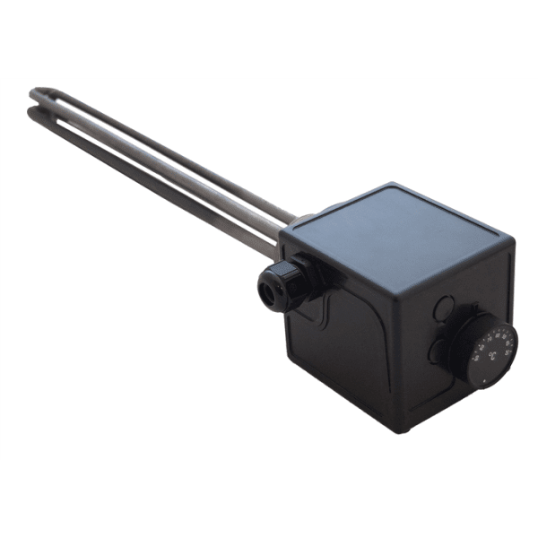 Zoom bilde av Elpatron 1-trinns 30-90°C 9,0kW rustfri 1 1/4", Termoventiler