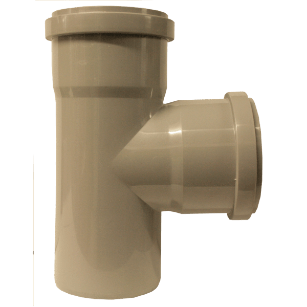 Zoom bilde av Grenrør 88° m/2 muffer PP/HT 50 mm, Nordic Pipelife