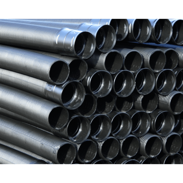 Zoom bilde av Byggdreneringsrør PE 160 mm x 6000 mm, Pipelife