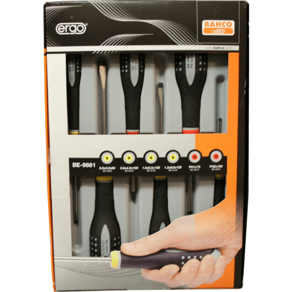 Zoom bilde av Skrutrekkerset Bahco 4 st spor + 2 st Philips