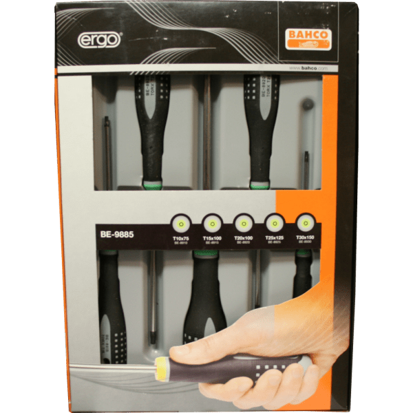 Zoom bilde av Skrutrekkerset Bahco 4 st spor + 2 st Philips 5 st Torxm