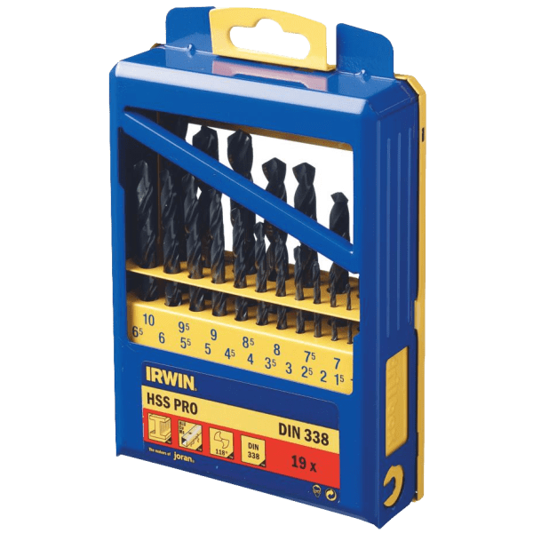 Zoom bilde av Borset HSS PRO 1,0 mm - 10,0 mm 19 deler, IRWIN