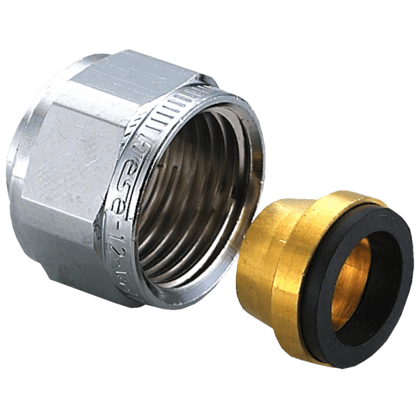 Zoom bilde av Halvkobling Pipefix forkrommet innvendig 3/8" x 10 mm, Broen