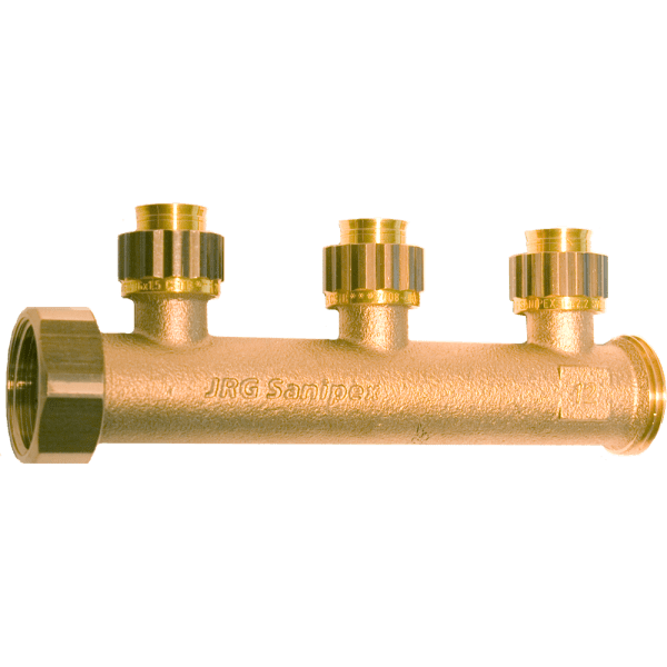 Zoom bilde av Fordeler 3 uttak konkobling x løpemutter x utvendig 16x2,2 mm x 1" MN, Sanipex