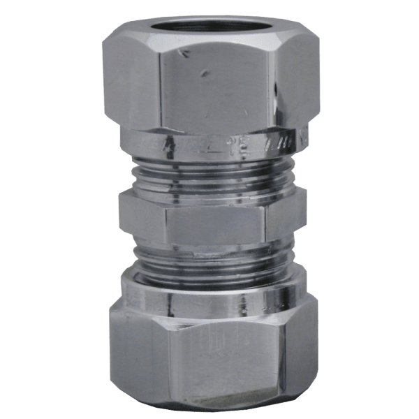 Zoom bilde av Skjøteunion 2 kuplinger forkrommet 22 mm x 22 mm, Vatette