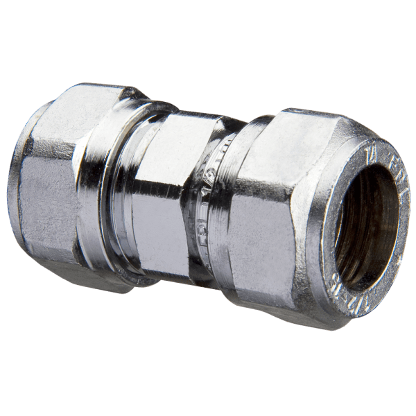 Zoom bilde av Skjøteunion 2 kuplinger forkrommet 10 mm x 10 mm, FPL