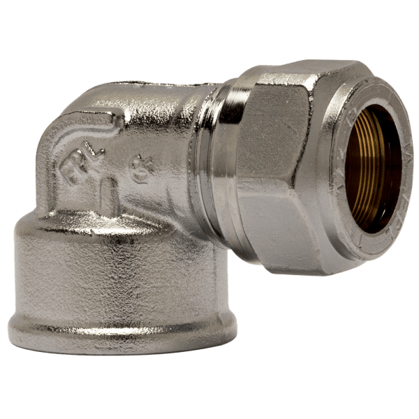Zoom bilde av Albue 1 kupling x innvendig forkrommet 12 mm x 3/8", FPL