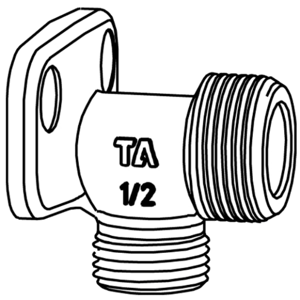 Zoom bilde av Platealbu FPL med 1 utv.x utv.. forkrommet, 3/4" x 1/2"