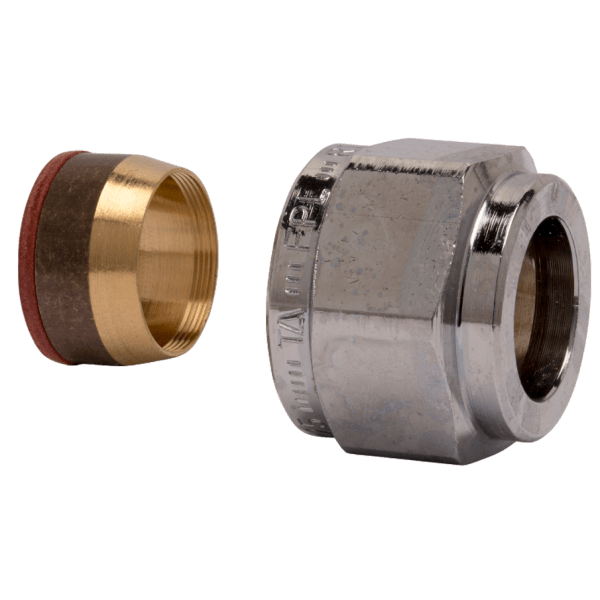 Zoom bilde av Halvkobling FPL319 forkrommet innvendig 1/2" x 15 mm, FPL
