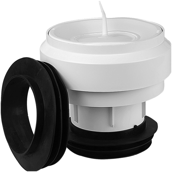 Zoom bilde av Klosettstuss med WC mansjett, hvit Falu. Høyde 145 mm, Ø110/118mm