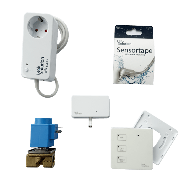 Zoom bilde av Lekkasjesikring sett med 1 stk. NO ventil 1/2" trådløs, Leak Solution