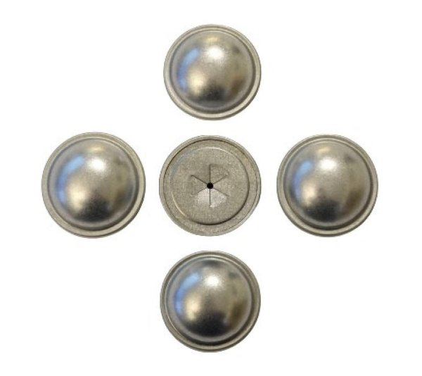 Zoom bilde av Kupolbrikke Dome Cap galvanisert 2,7 mm x 38 mm (1000 st)