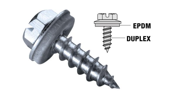 Zoom bilde av Skrue DUPLEX EPDM 4,3 mm x 13 mm (500 st), GOEBEL